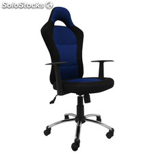 Cadeira de escritório leman azul e preta