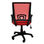 Cadeira de escritório midi vermelha - Foto 4