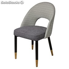 Cadeira de estilo contemporâneo com padrão traseiro