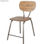 Cadeira de estilo industrial em madeira de pinho. - Foto 2