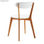 Cadeira de estilo nórdico de madeira lacada a branco - Foto 2