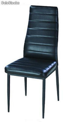Cadeira de jantar contemporânea, cor preta
