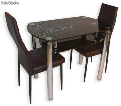 Cadeira de jantar contemporânea, marrom - Foto 2