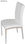 Cadeira de jantar em cromado e couro sintético branco de alta qualidade - 1