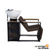 Cadeira de lavar o cabelo de aço com pia branca e espaço de armazenamen - Basil - Foto 3