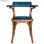 Cadeira de madeira e veludo com apoio de braços, estilo bistrot - Foto 2