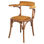 Cadeira de madeira e veludo com apoio de braços, estilo bistrot - Foto 4