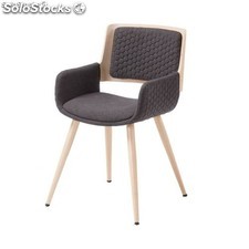 Cadeira de madeira estofada de estilo nórdico