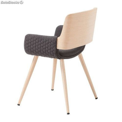 Cadeira de madeira estofada de estilo nórdico - Foto 2