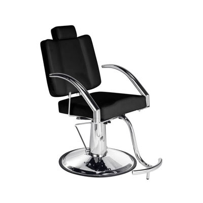 Cadeira de maquiagem estética hidráulica com base cromada e braços modelo Silvia