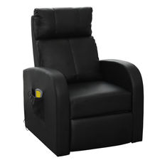Cadeira de massagem elétrica com controlo preta