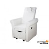 Cadeira de Pedicure SPA estofada em PU, apoio pés ajustável Modelo Pira branco