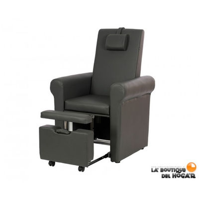 Cadeira de Pedicure SPA estofada em PU, apoio pés ajustável Modelo Pira preto - Foto 2