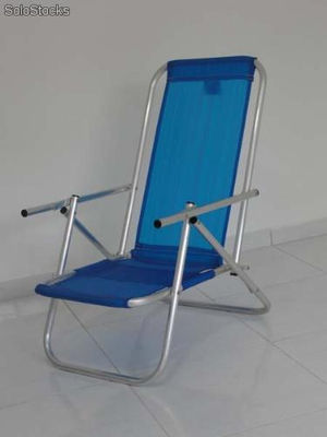 Cadeira de Praia em Alumínio com 02 posiçôes