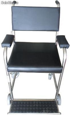 Cadeira de rodas hospitalar em inox com estofado - rmb