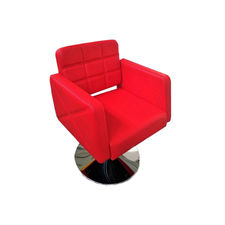 Cadeira de salão hidráulica com braços Modelo S73 - Cor vermelha