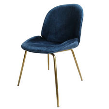 Cadeira de veludo Viper Blue