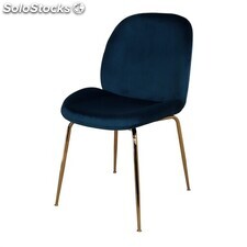Cadeira em veludo com estrutura dourada de estilo contemporâneo