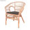 Cadeira estilo Bistró fabricada en vime y medula natural. Inclui almofada - 1