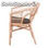 Cadeira estilo Bistró fabricada en vime y medula natural. Inclui almofada - Foto 2