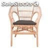 Cadeira estilo Bistró fabricada en vime y medula natural. Inclui almofada - Foto 3