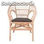 Cadeira estilo Bistró fabricada en vime y medula natural. Inclui almofada - Foto 3