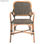Cadeira estilo bistrot fabricada en vime natural com braços - Foto 2
