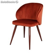 Cadeira estilo Mid Century de veludo