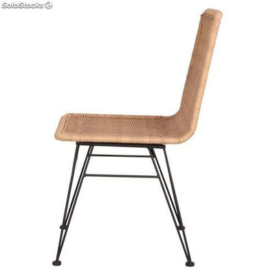 Cadeira estilo nórdico con assento e encosto de vime sintético - Foto 2