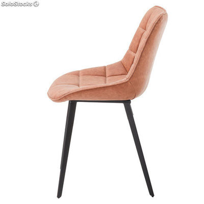 Cadeira estilo nórdico de pele sintética castanha - Foto 3