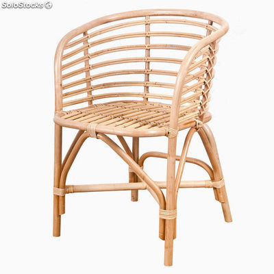 Cadeira estilo nórdico de rattan natural. Não indicada para exterior - Foto 3