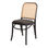 Cadeira estilo vintage fabricada en madeira de roble, assento estofado en tela - Foto 2