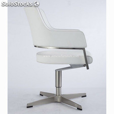 cadeira giratória de couro de design moderno para recepção de escritório