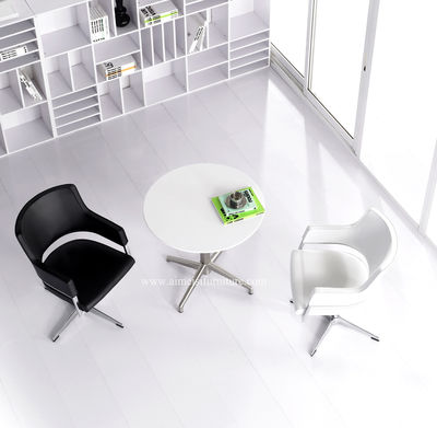 cadeira giratória de couro de design moderno para recepção de escritório - Foto 3