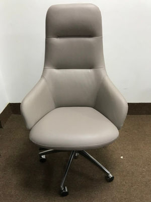 cadeira giratória executiva de couro para móveis de escritório com encosto alto