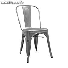 Cadeira industrial torix cinza metalizado (inspirada na linha tolix)