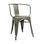 Cadeira industrial torix com braços cinza galvanizado (inspirada na linha tolix) - 1