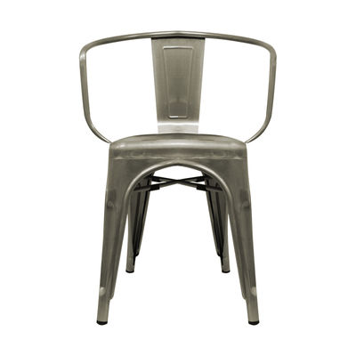 Cadeira industrial torix com braços cinza galvanizado (inspirada na linha tolix) - Foto 2