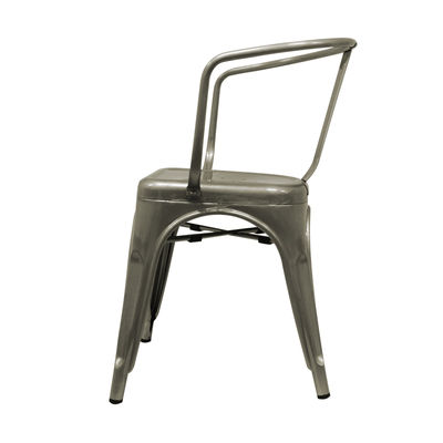 Cadeira industrial torix com braços cinza galvanizado (inspirada na linha tolix) - Foto 3