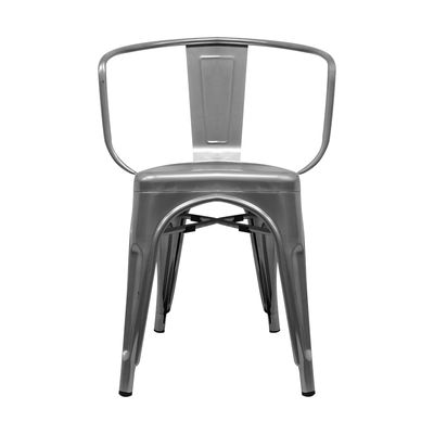 Cadeira industrial torix com braços cinza metalizado (inspirada na linha tolix) - Foto 2