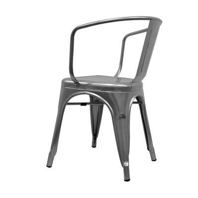 Cadeira industrial torix com braços cinza metalizado (inspirada na linha tolix) - Foto 3