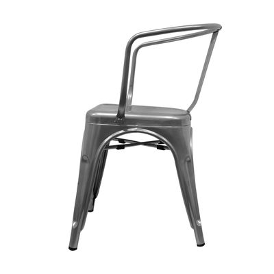 Cadeira industrial torix com braços cinza metalizado (inspirada na linha tolix) - Foto 4