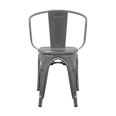 Cadeira industrial torix com braços cinza metalizado (inspirada na linha tolix) - Foto 5