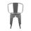 Cadeira industrial torix com braços cinza metalizado (inspirada na linha tolix) - 5