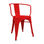 Cadeira industrial torix com braços vermelha (inspirada na linha tolix) - 1