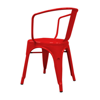 Cadeira industrial torix com braços vermelha (inspirada na linha tolix) - Foto 3