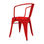 Cadeira industrial torix com braços vermelha (inspirada na linha tolix) - 3