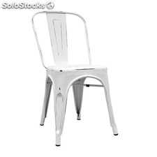 Cadeira industrial torix envelhecida branca (inspirada na linha tolix)