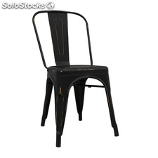 Cadeira industrial torix envelhecida preta (inspirada na linha tolix)