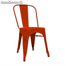 Cadeira industrial torix envelhecidoa vermelha (inspirada na linha tolix)